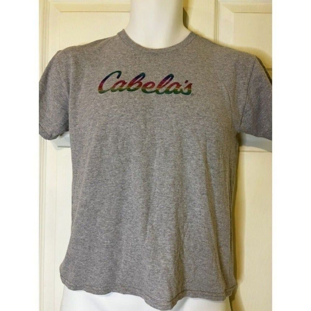 Cabela's T-shirt women's size‎ Medium juniors rainbow BFH-B